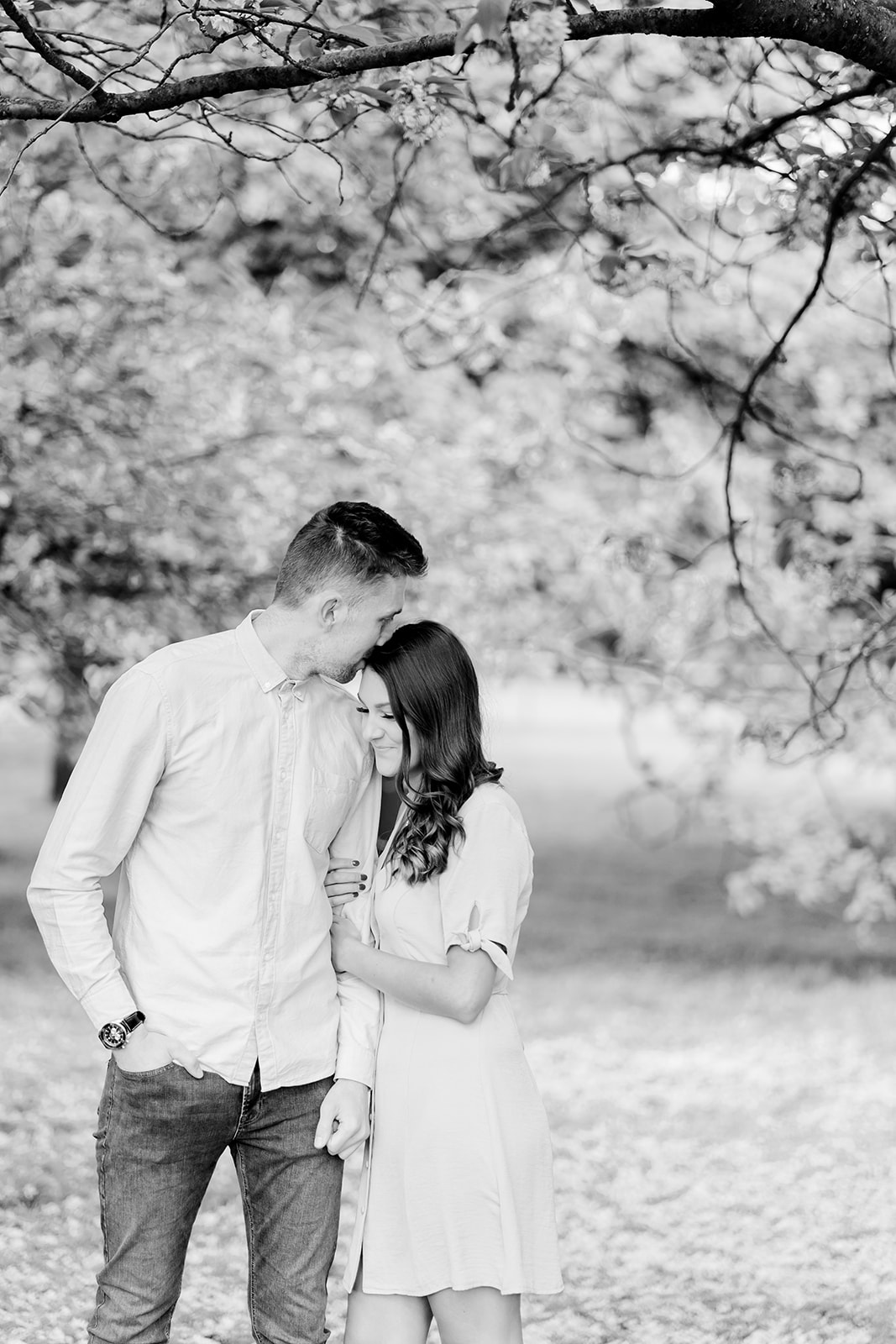 London Greenwich park pink cherry blossom engagement couples shoot London Greenwich park pink cherry blossom engagement couples shoot