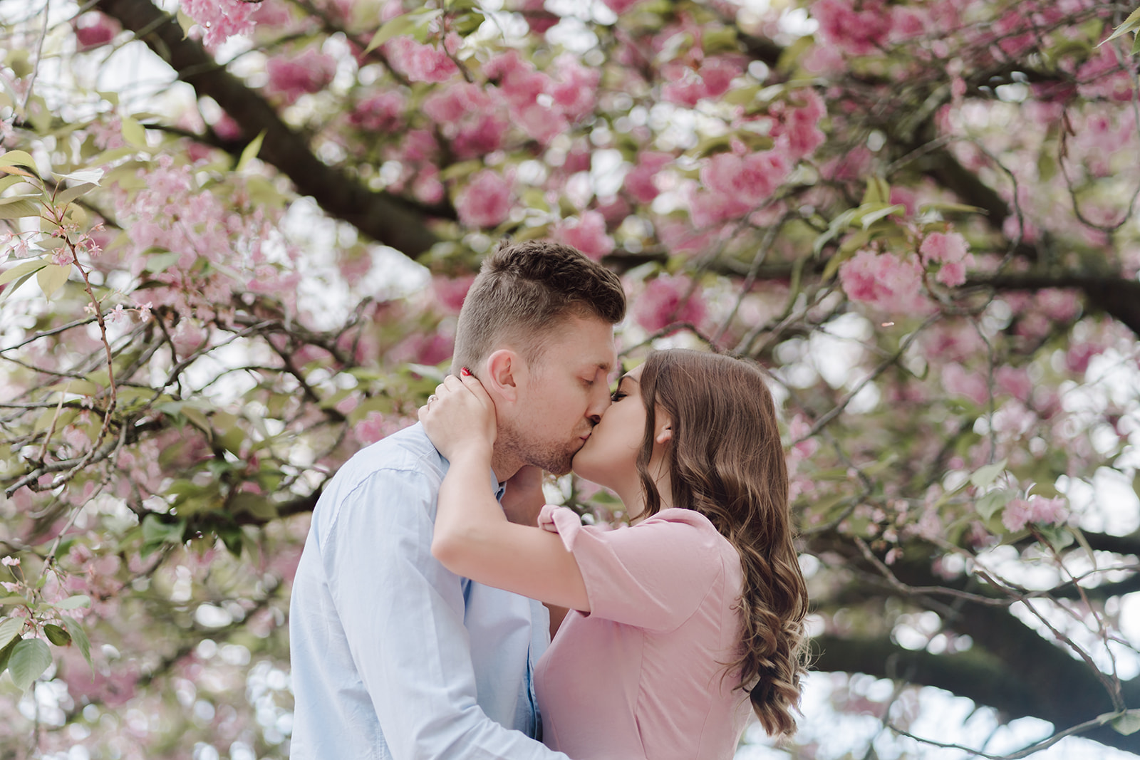 London Greenwich park pink cherry blossom engagement couples shoot London Greenwich park pink cherry blossom engagement couples shoot