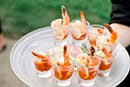 Delicious wedding shrimp cocktails 
