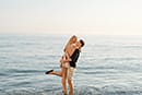 Golden Hour Sunset Engagement Couples Shoot on White Cliffs Beach England by Chloe Ely Photography