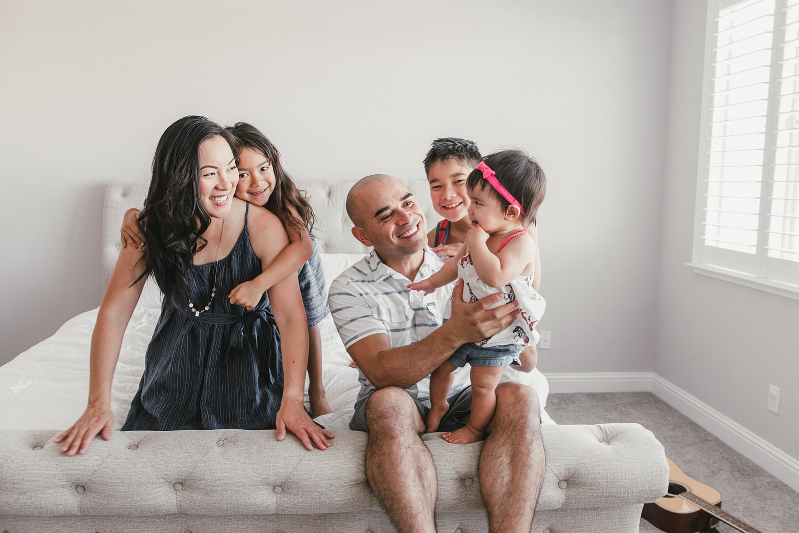 whole family enjoying their new home