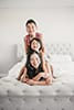 mom and 2 children