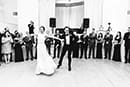 Bride and Groom dancing | Black and White 