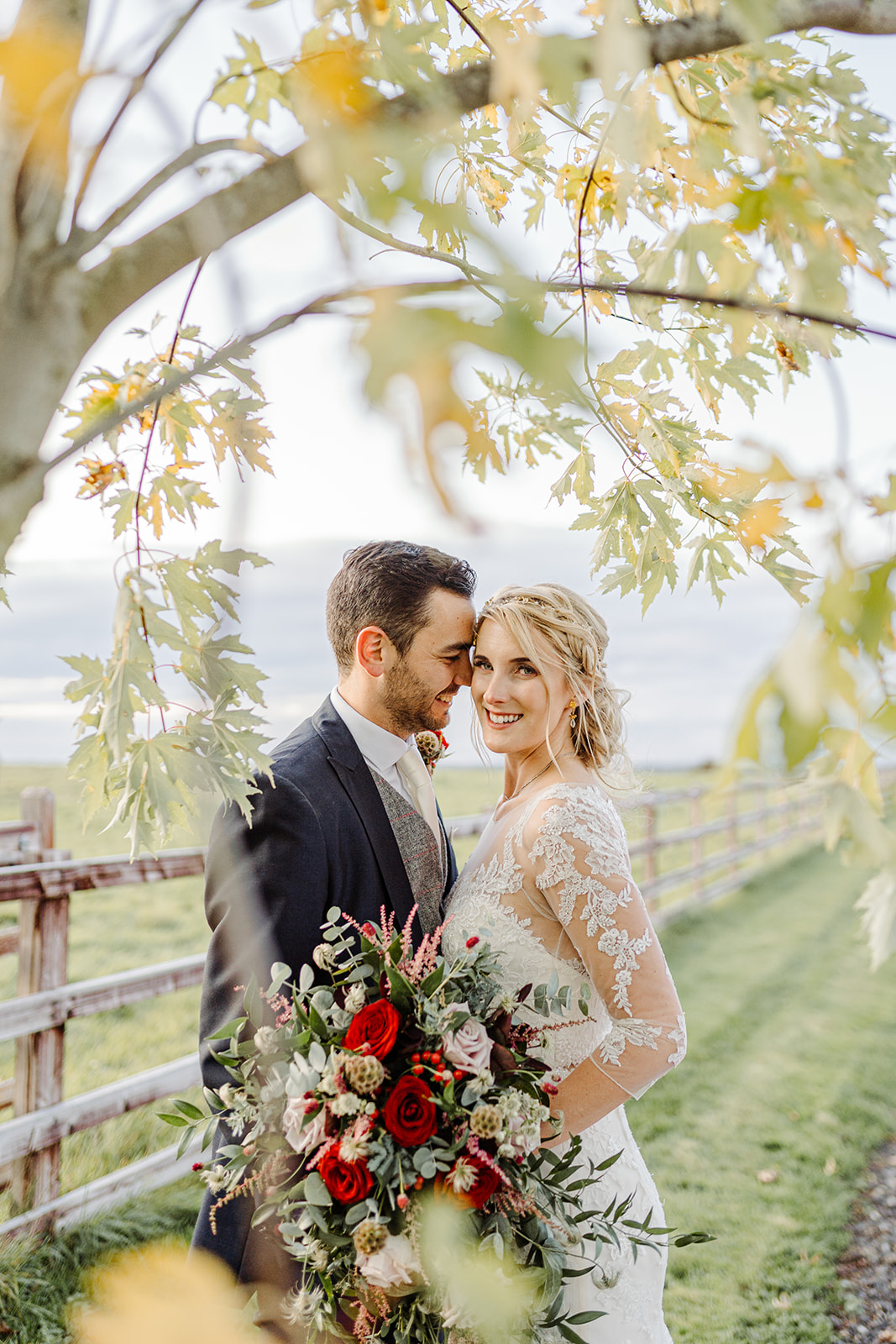 Sunny October Autumn Wedding at Primrose Hill Farm by Chloe Ely Photography
