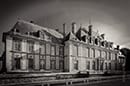 Le château de Breteuil en noir et blanc