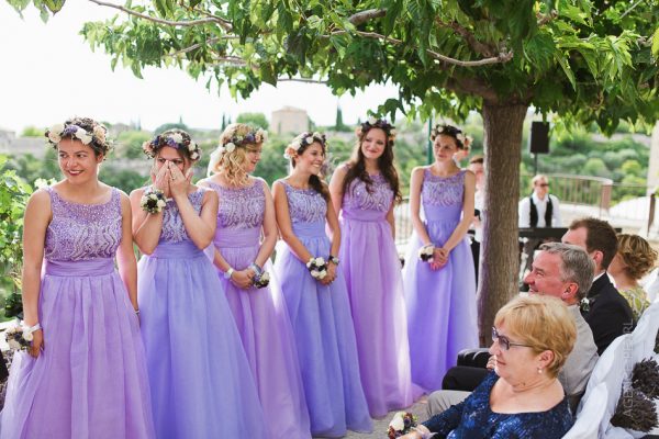 Superbes tenues des demoiselles d'honneur pastel