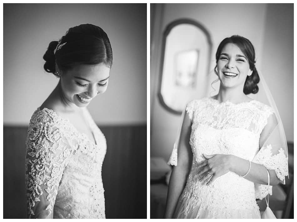 robes de mariée en noir et blanc