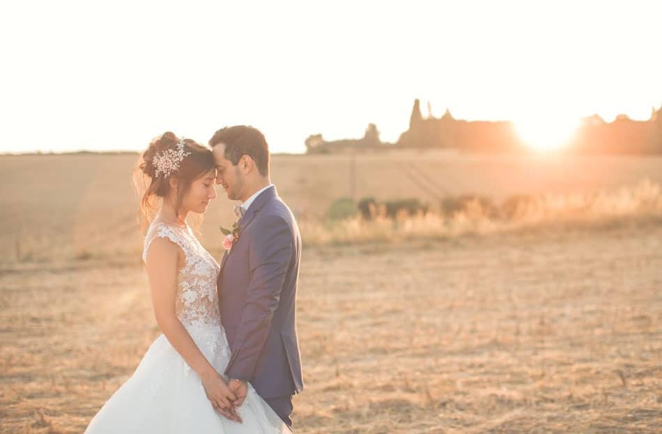 mariage champetre et séance couple romantique