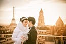 Séance couple sur toits parisiens