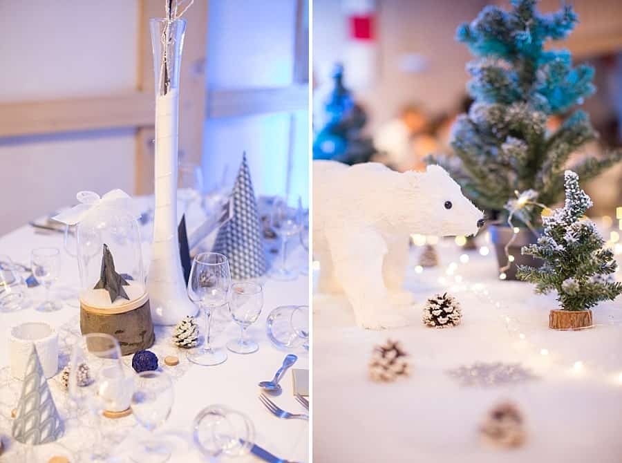 décoration de noël pour un mariage en hiver