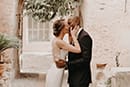kiss after the first look French Riviera wedding, Chateau de Cagnard