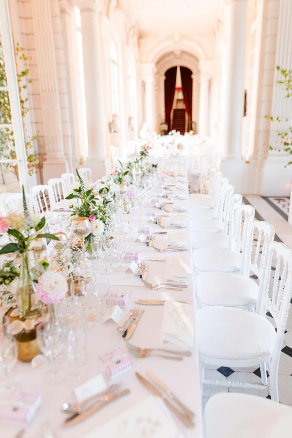 allée principale du chateau de Baronville lors d'un mariage