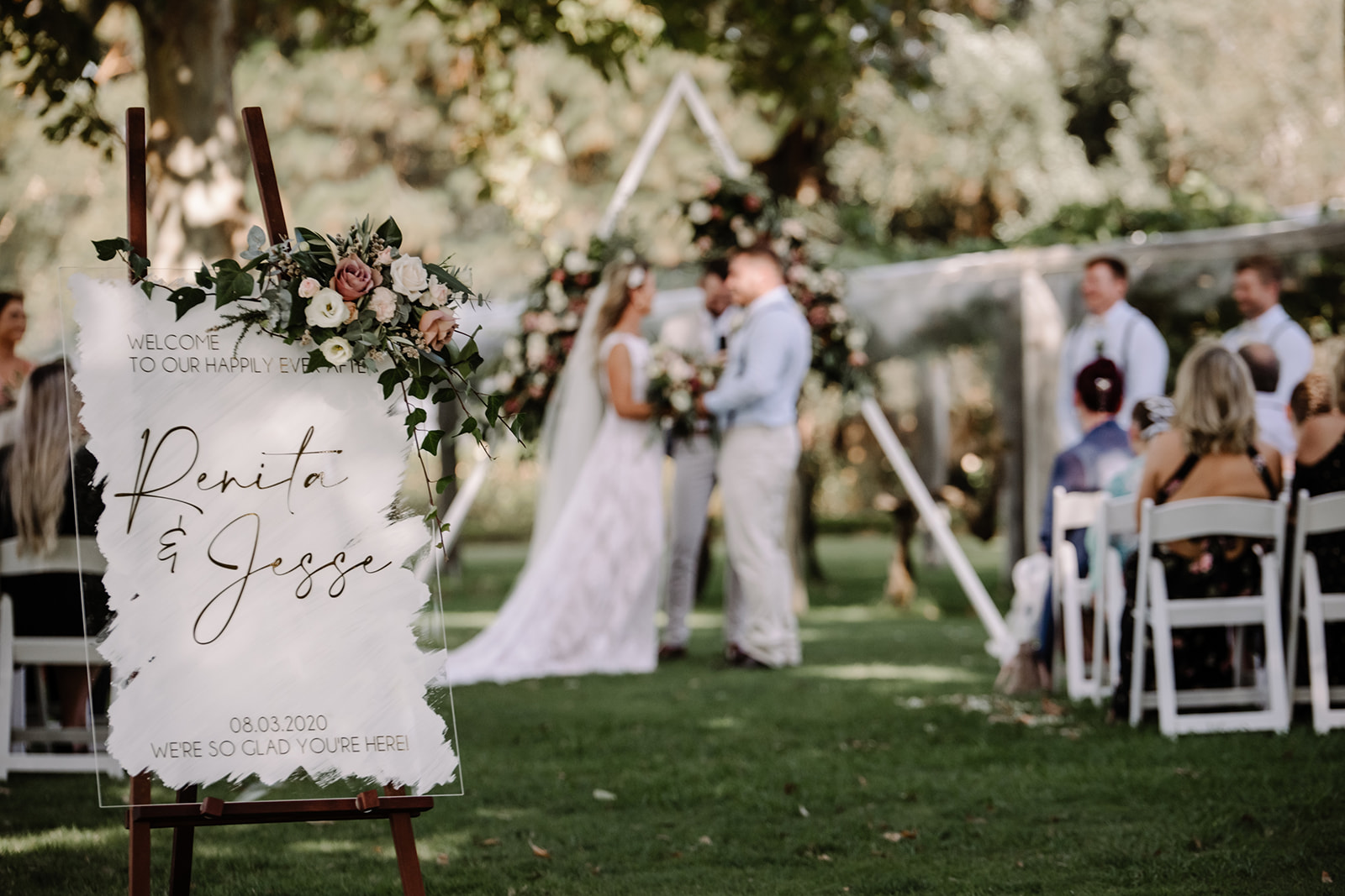 wedding photographer perth sandalford swan valley wedding ceremony