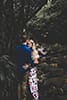 Tropical forest engagement photoshoot in Oahu rain forest 