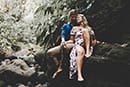 Tropical forest engagement photoshoot in Oahu rain forest 
