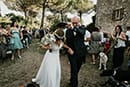 Wedding bride and groom in tuscany