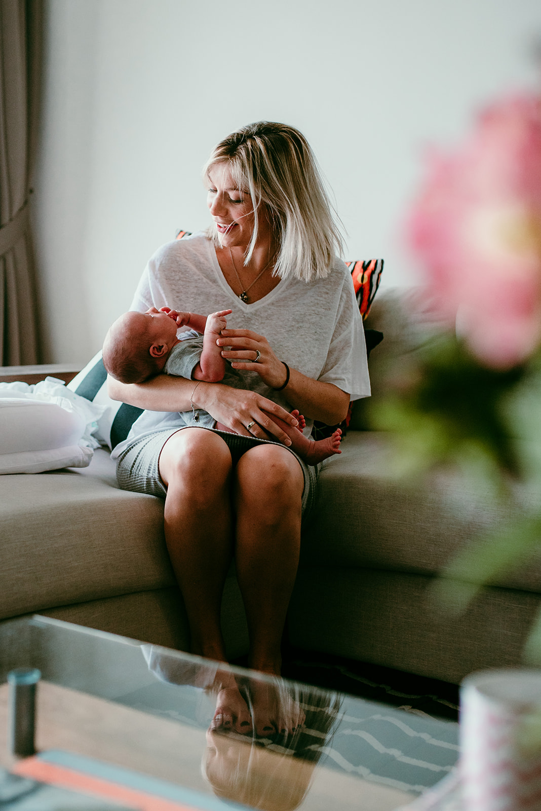 portrait maman et son nouveau ne
