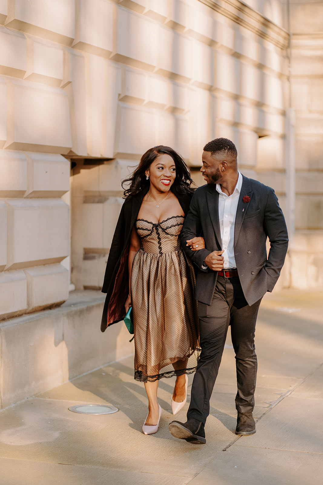 Couples Golden Hour Engagement Shoot in Sheffield City Wedding