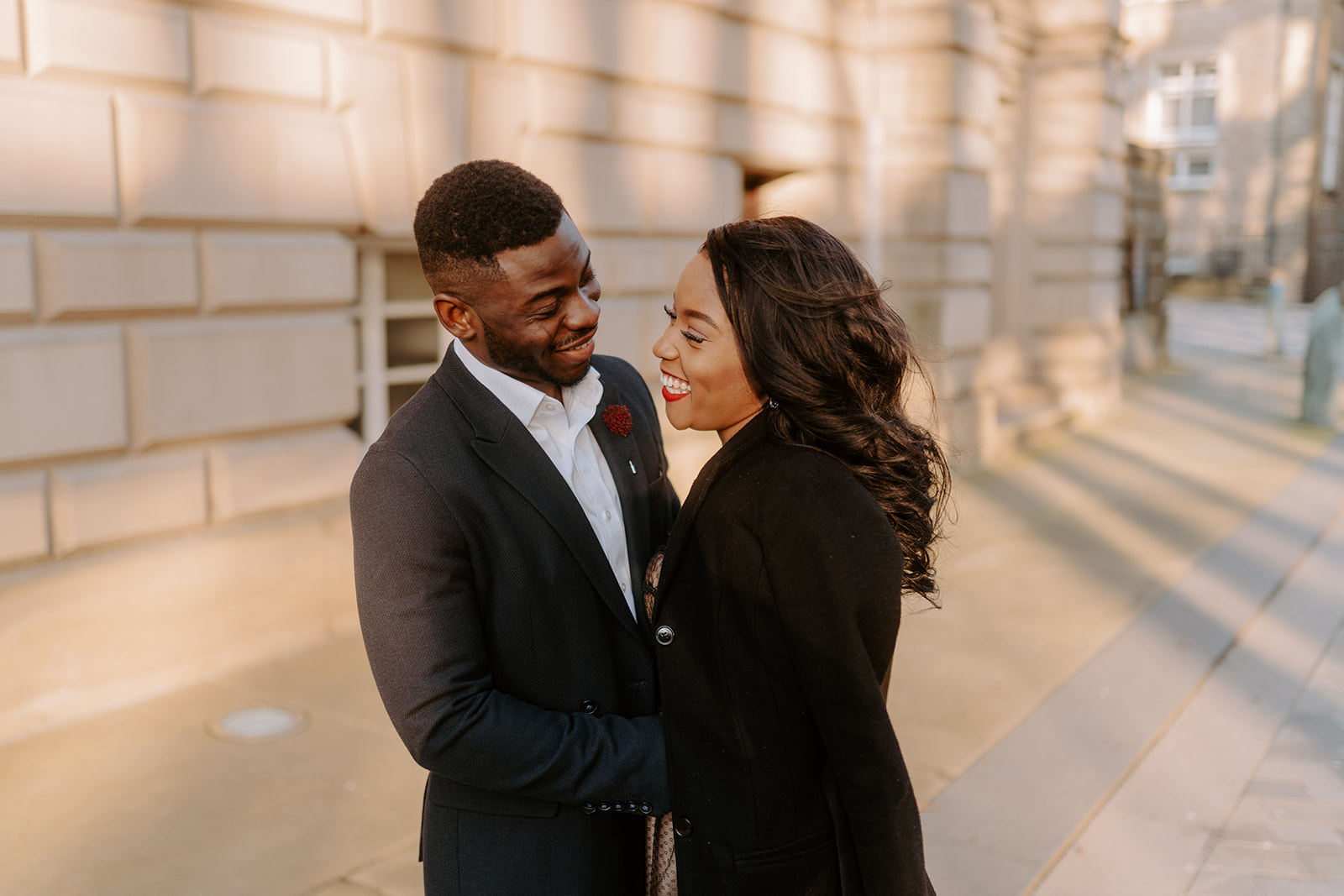 Couples Golden Hour Engagement Shoot in Sheffield City Wedding