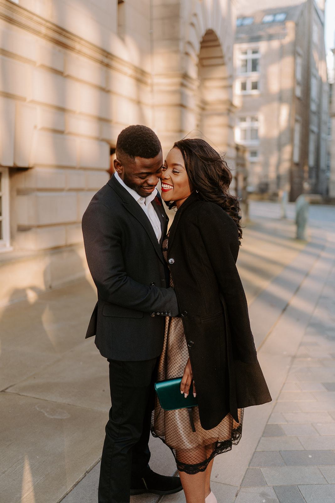 Couples Golden Hour Engagement Shoot in Sheffield City Wedding