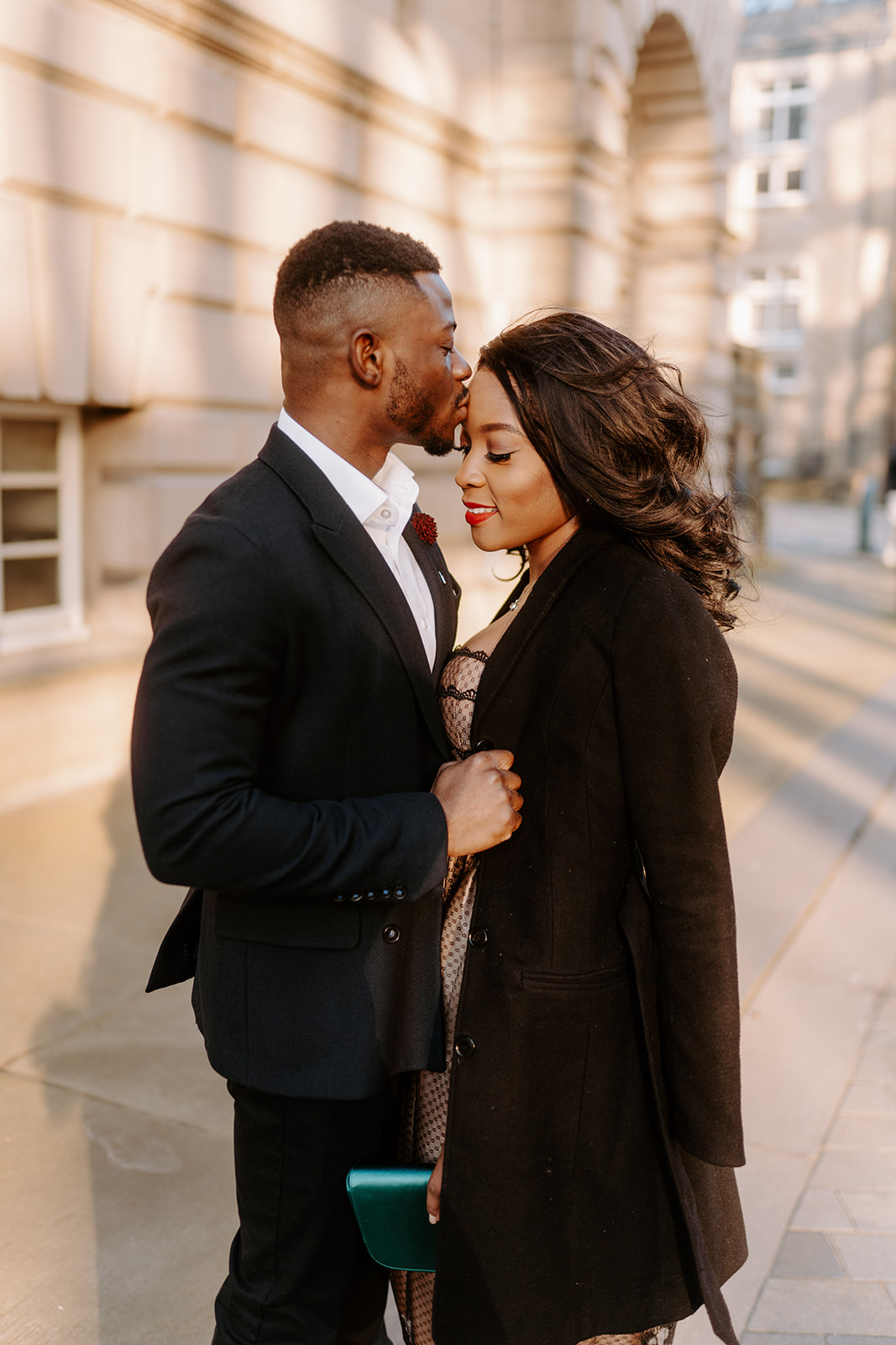 Couples Golden Hour Engagement Shoot in Sheffield City Wedding