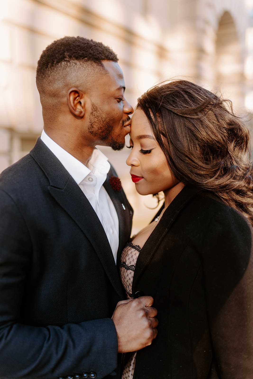 Couples Golden Hour Engagement Shoot in Sheffield City Wedding