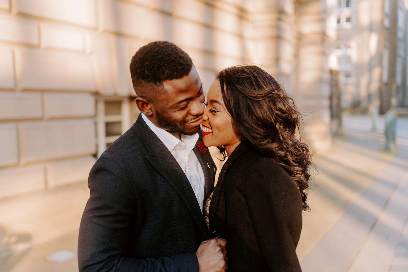 Couples Golden Hour Engagement Shoot in Sheffield City Wedding