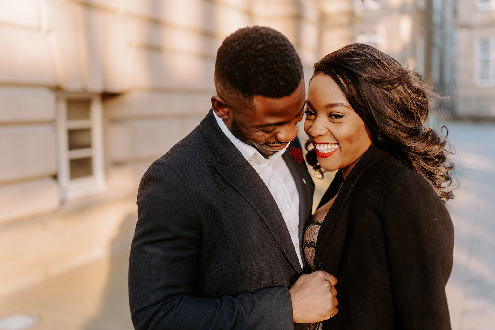 Couples Golden Hour Engagement Shoot in Sheffield City Wedding