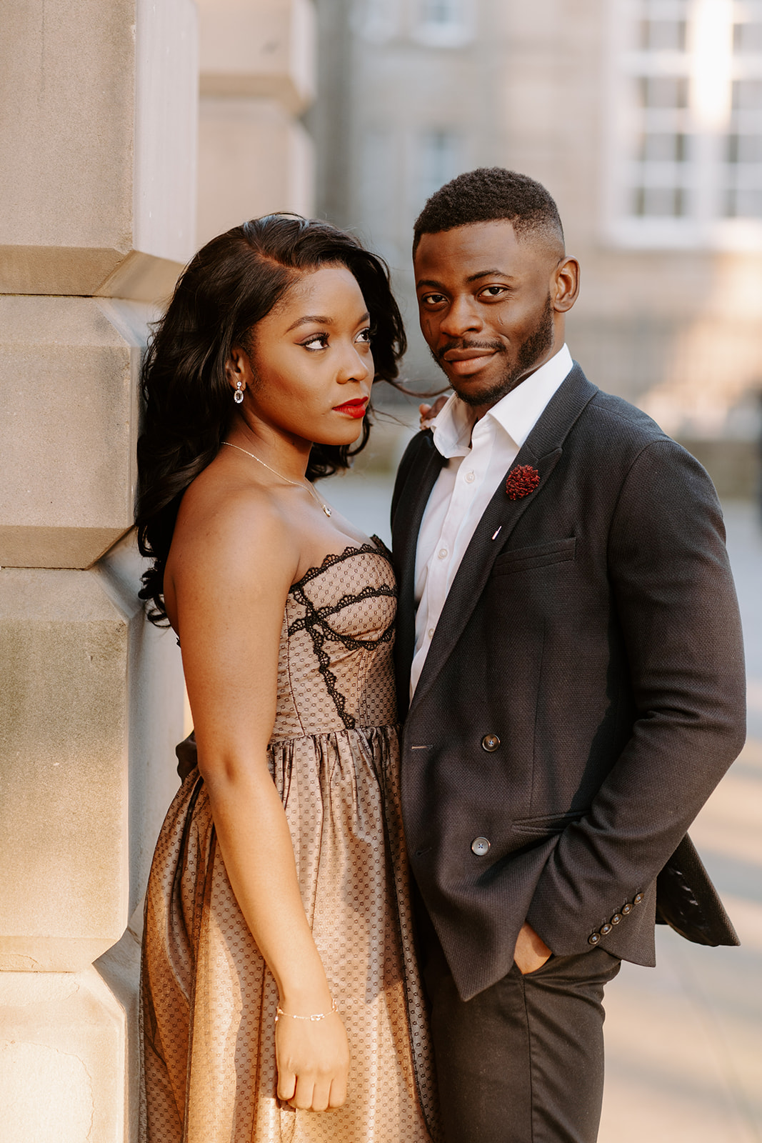 Couples Golden Hour Engagement Shoot in Sheffield City Wedding