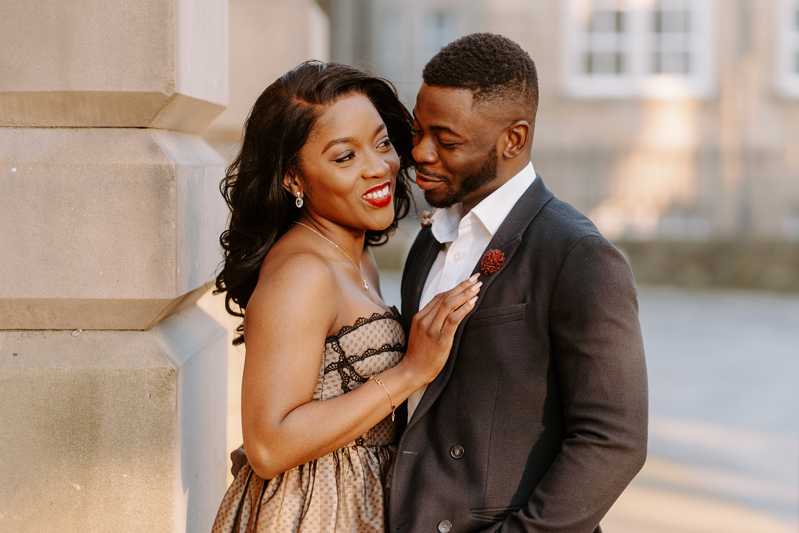 Couples Golden Hour Engagement Shoot in Sheffield City Wedding
