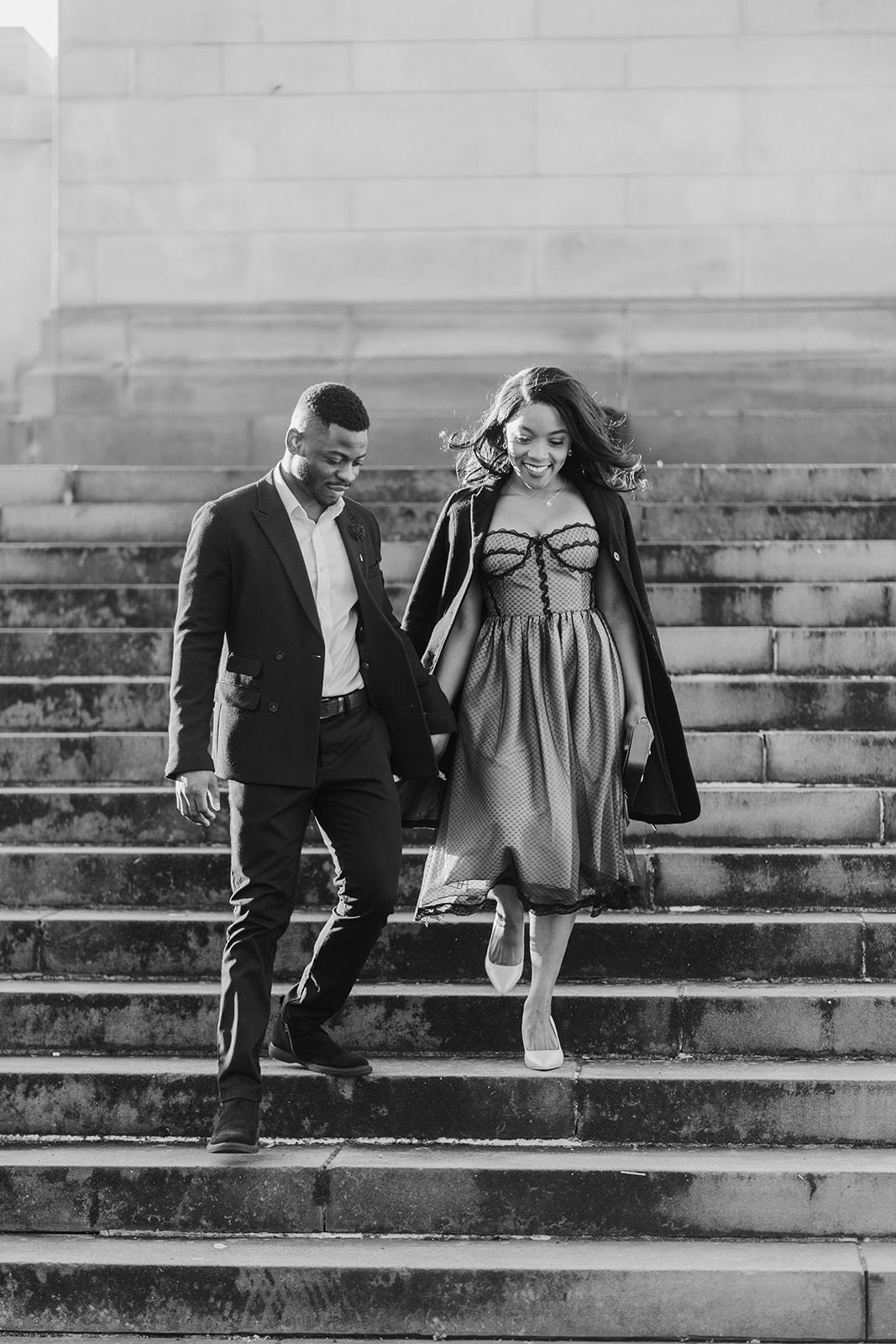 Couples Golden Hour Engagement Shoot in Sheffield City Wedding