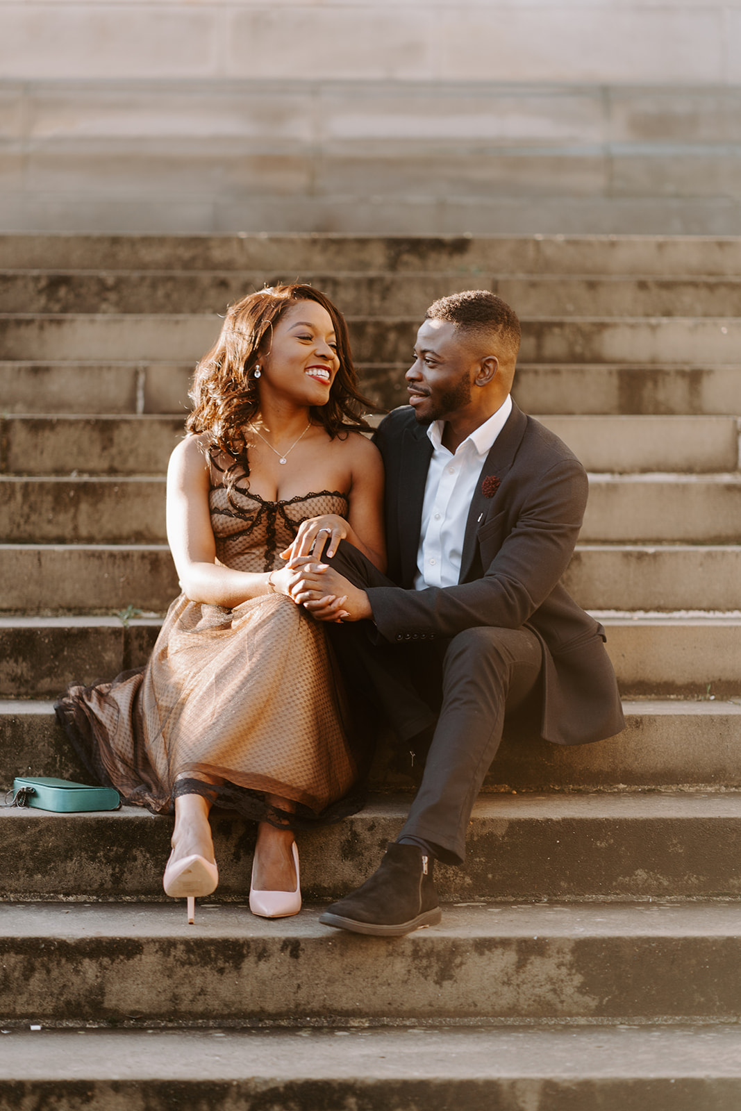 Couples Golden Hour Engagement Shoot in Sheffield City Wedding