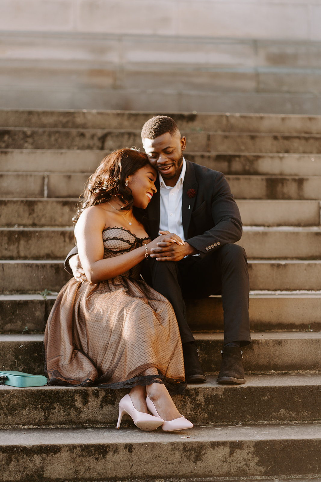 Couples Golden Hour Engagement Shoot in Sheffield City Wedding
