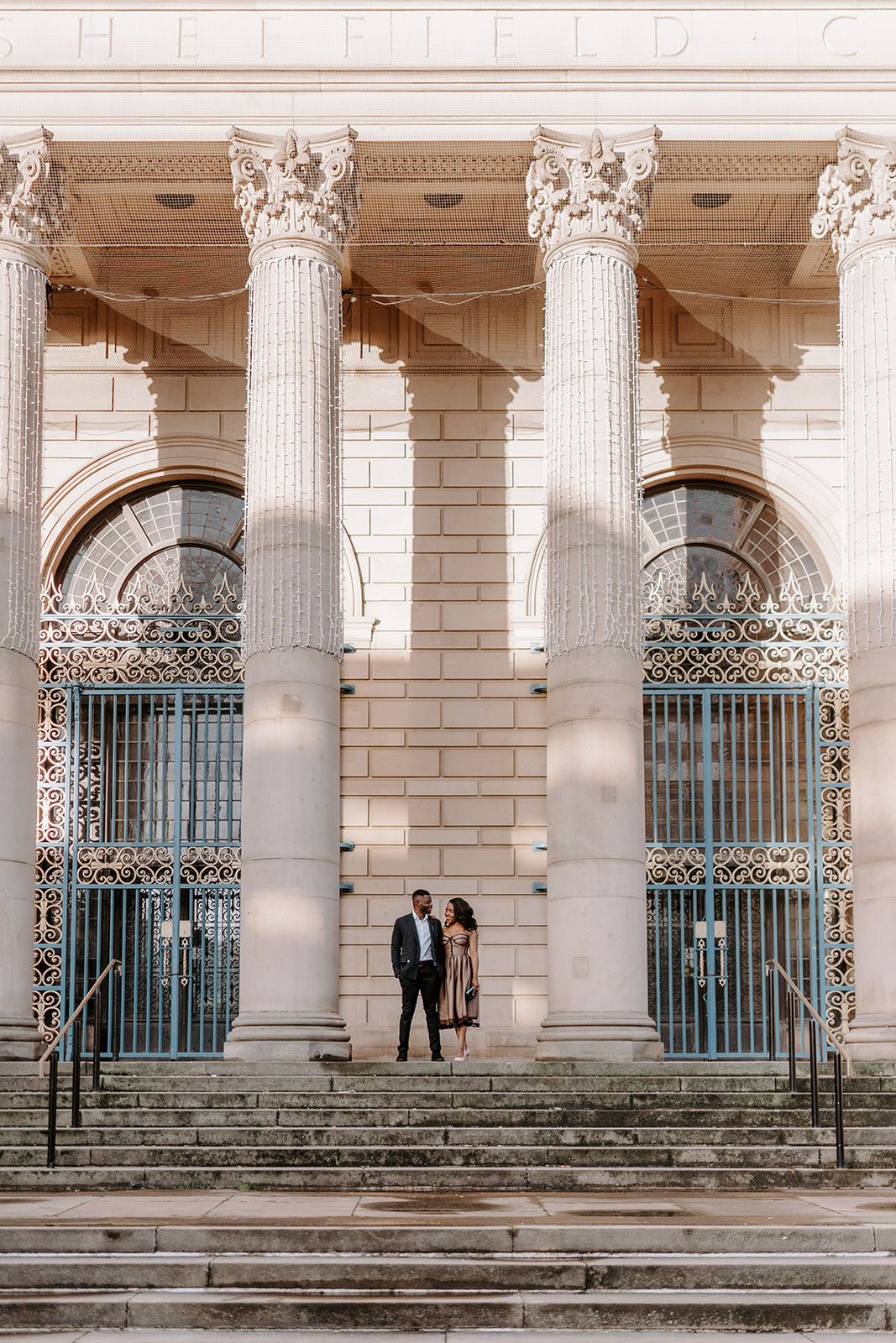Couples Golden Hour Engagement Shoot in Sheffield City Wedding