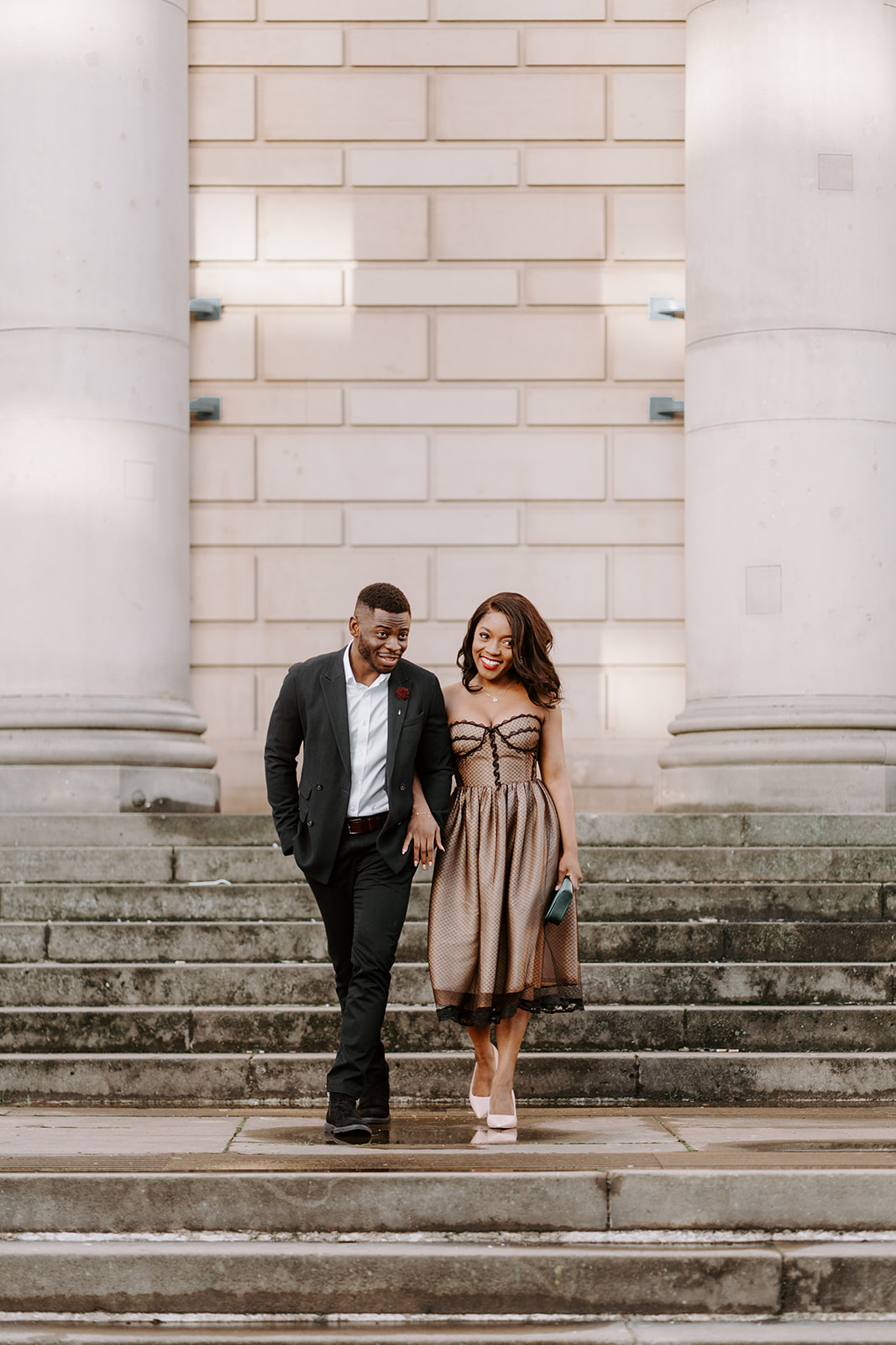 Couples Golden Hour Engagement Shoot in Sheffield City Wedding