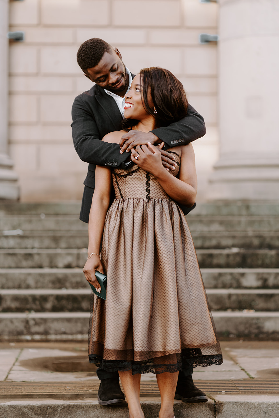 Couples Golden Hour Engagement Shoot in Sheffield City Wedding