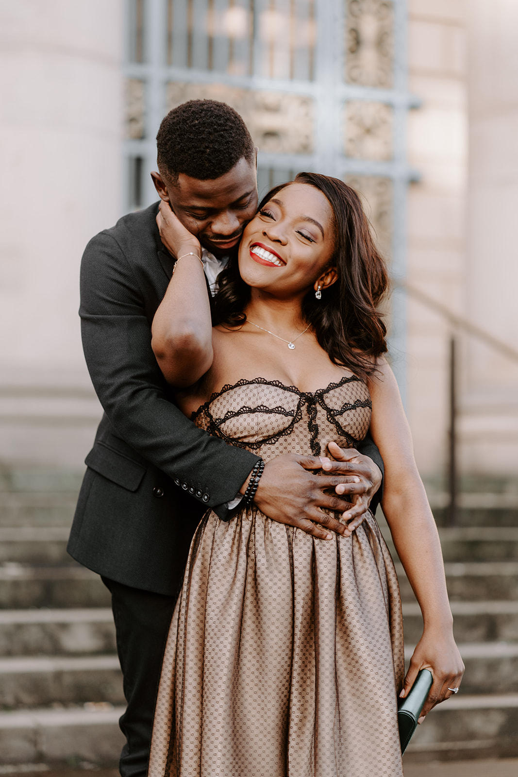 Couples Golden Hour Engagement Shoot in Sheffield City Wedding