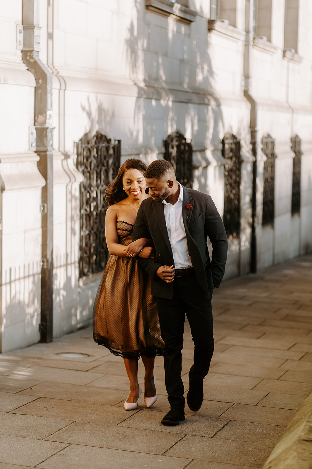 Couples Golden Hour Engagement Shoot in Sheffield City Wedding