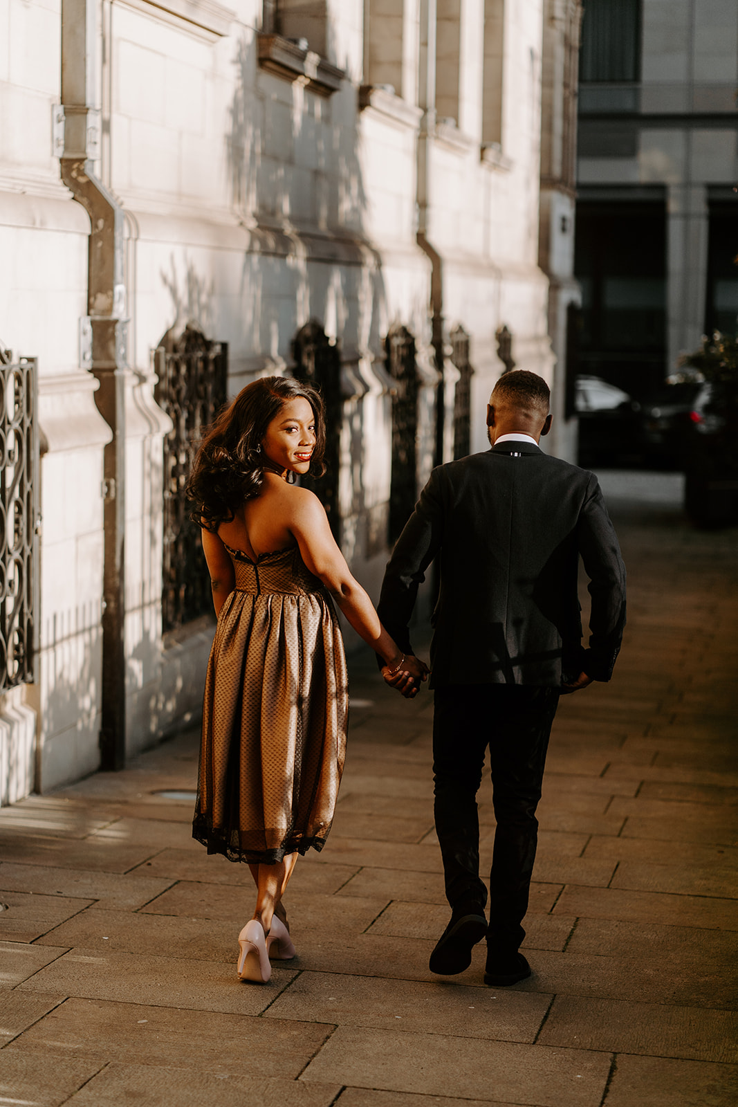 Couples Golden Hour Engagement Shoot in Sheffield City Wedding