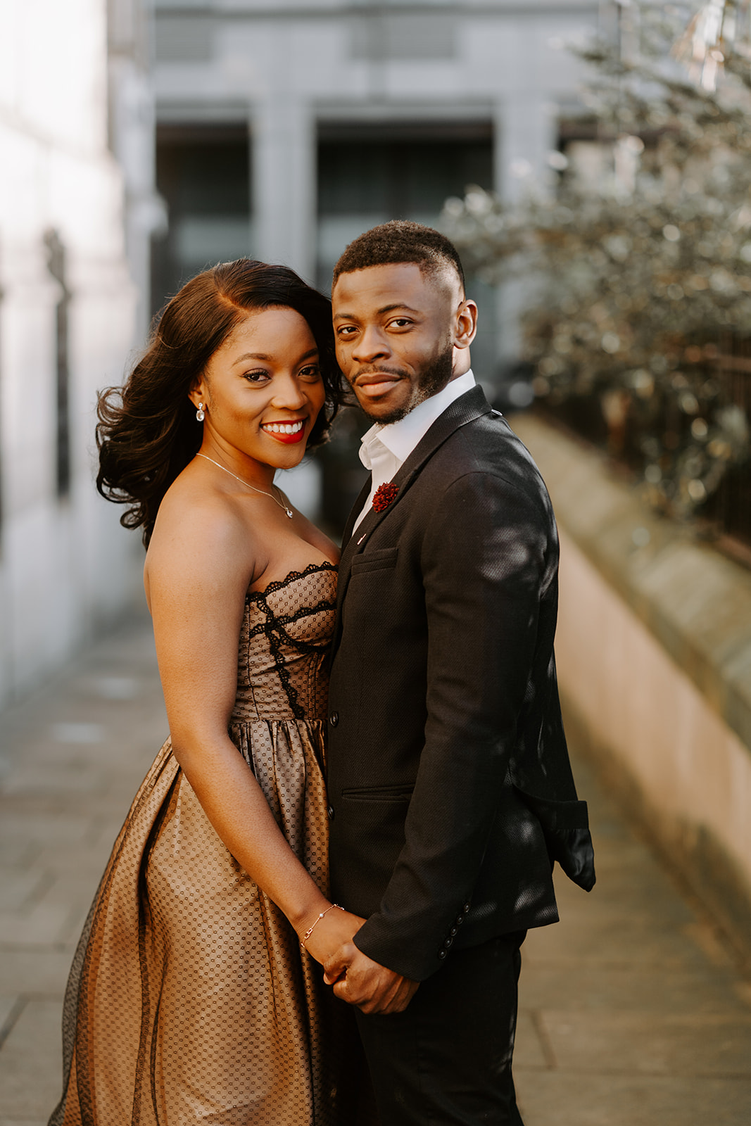 Couples Golden Hour Engagement Shoot in Sheffield City Wedding