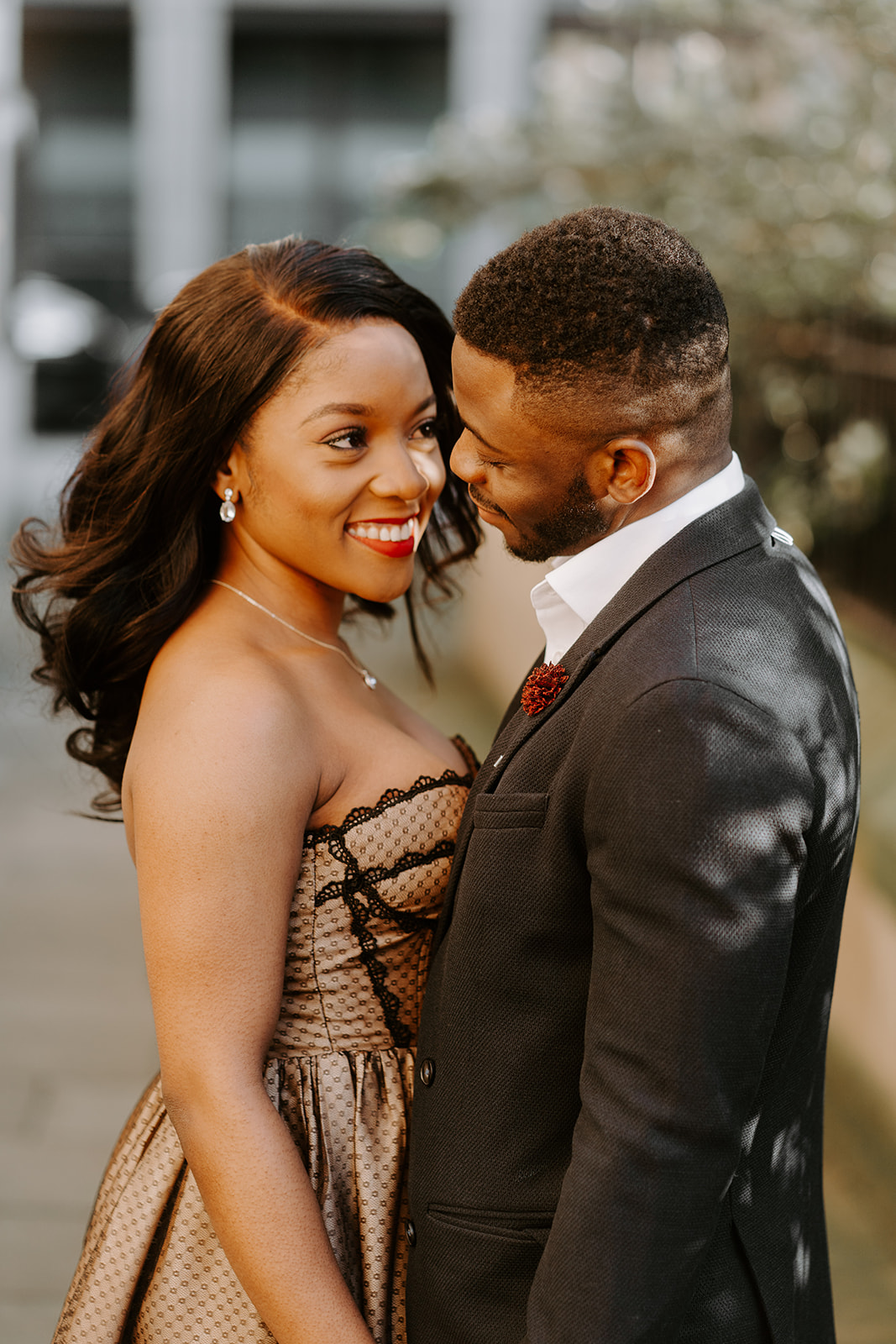 Couples Golden Hour Engagement Shoot in Sheffield City Wedding