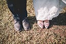 bride and groom wedding shoes hoomaluhia botanical garden