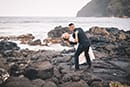 couple dancing and laughing makapuu beach engagement