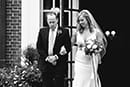 Father walking bride down the aisle | Black and White 